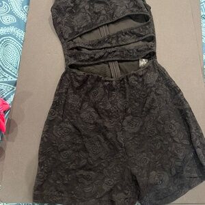 Lace rose romper